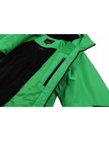 Mens snowsport jacket TIERSEN classic green/dress blues