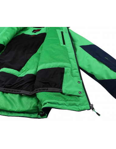 Mens snowsport jacket TIERSEN classic green/dress blues