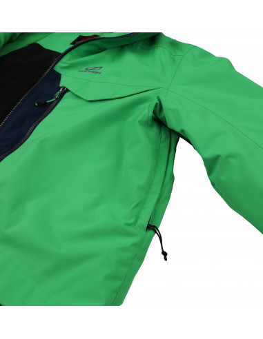 Mens snowsport jacket TIERSEN classic green/dress blues
