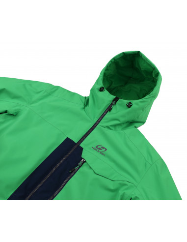 Mens snowsport jacket TIERSEN classic green/dress blues