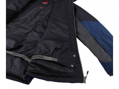 Mens snowsport jacket TIERSEN dark gray mel/dress blues