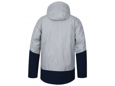 Mens snowsport jacket TIERSEN light gray mel/dress blues