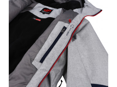 Mens snowsport jacket TIERSEN light gray mel/dress blues