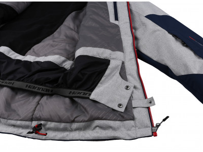 Mens snowsport jacket TIERSEN light gray mel/dress blues