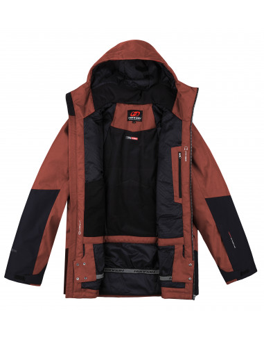 Mens snowsport jacket TIERSEN picante mel/anthracite