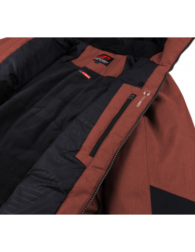 Mens snowsport jacket TIERSEN picante mel/anthracite