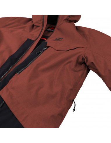 Mens snowsport jacket TIERSEN picante mel/anthracite