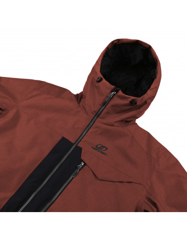 Mens snowsport jacket TIERSEN picante mel/anthracite