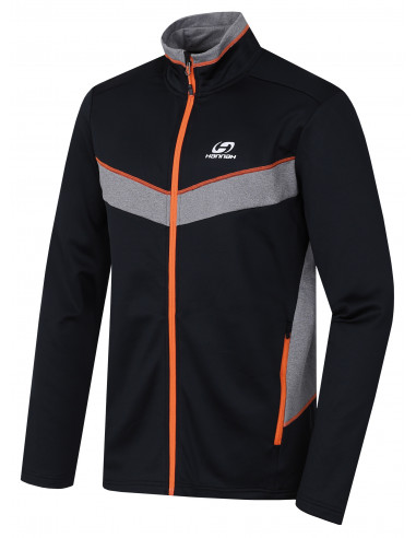 Mens trekking sweatshirt TREYVON anthracite (orange)