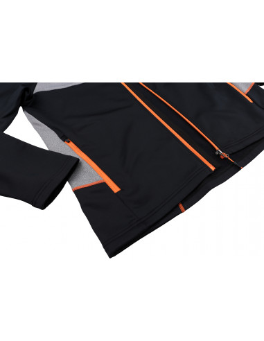 Mens trekking sweatshirt TREYVON anthracite (orange)