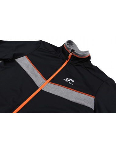 Mens trekking sweatshirt TREYVON anthracite (orange)