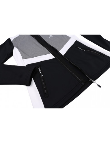 Ladies trekking sweatshirt TRUDY anthracite/light gray mel