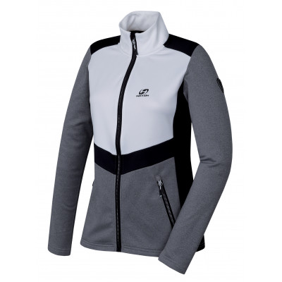 Ladies trekking sweatshirt TRUDY light gray mel/bright white