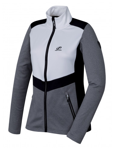 Ladies trekking sweatshirt TRUDY light gray mel/bright white