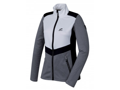 Ladies trekking sweatshirt TRUDY light gray mel/bright white