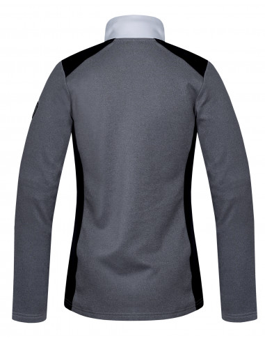 Ladies trekking sweatshirt TRUDY light gray mel/bright white