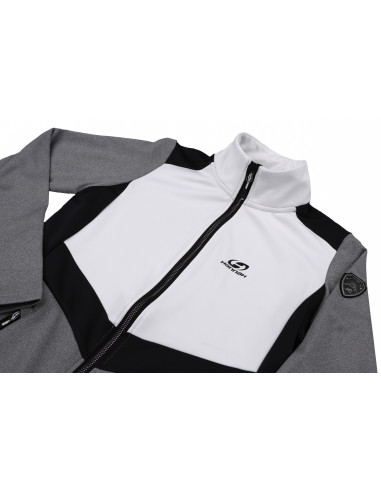 Ladies trekking sweatshirt TRUDY light gray mel/bright white