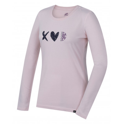Ladies city T-shirt, L/S ELIKA crystal pink