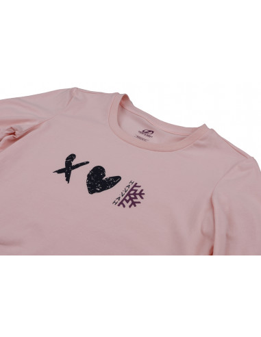 Ladies city T-shirt, L/S ELIKA crystal pink