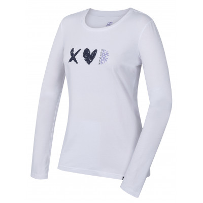 Ladies city T-shirt, L/S ELIKA snow white