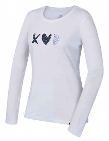 Ladies city T-shirt, L/S ELIKA snow white