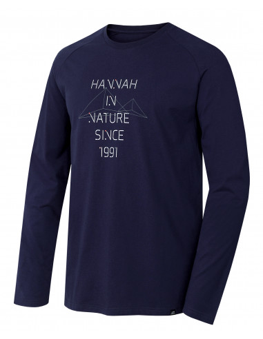 Mens city T-shirt, L/S GRUTE black iris