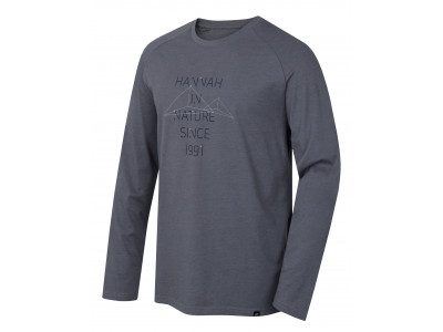 Mens city T-shirt, L/S GRUTE steel gray mel