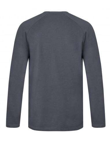 Mens city T-shirt, L/S GRUTE steel gray mel