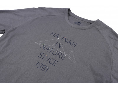 Mens city T-shirt, L/S GRUTE steel gray mel