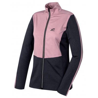 Ladies active sweatshirt CHER dark gray mel/crystal rose mel