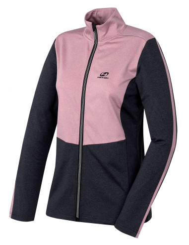 Ladies active sweatshirt CHER dark gray mel/crystal rose mel