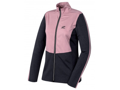 Ladies active sweatshirt CHER dark gray mel/crystal rose mel