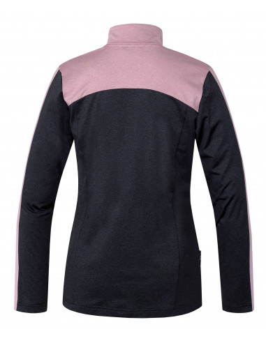 Ladies active sweatshirt CHER dark gray mel/crystal rose mel