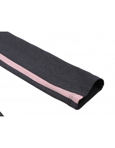 Ladies active sweatshirt CHER dark gray mel/crystal rose mel