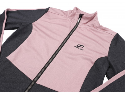 Ladies active sweatshirt CHER dark gray mel/crystal rose mel