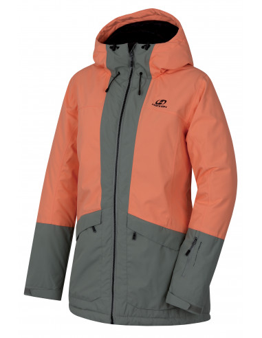 Ladies snowsport jacket MALIKA cantaloupe/shadow