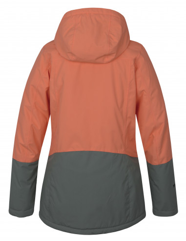 Ladies snowsport jacket MALIKA cantaloupe/shadow