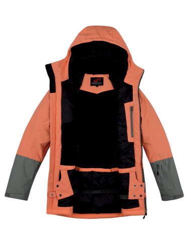Ladies snowsport jacket MALIKA cantaloupe/shadow