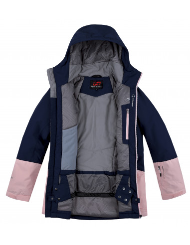 Ladies snowsport jacket MALIKA dress blues/seashell pink
