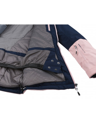 Ladies snowsport jacket MALIKA dress blues/seashell pink