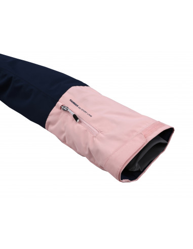 Ladies snowsport jacket MALIKA dress blues/seashell pink