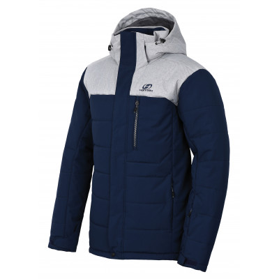 Mens snowsport jacket MEDWINE dress blues/light gray mel
