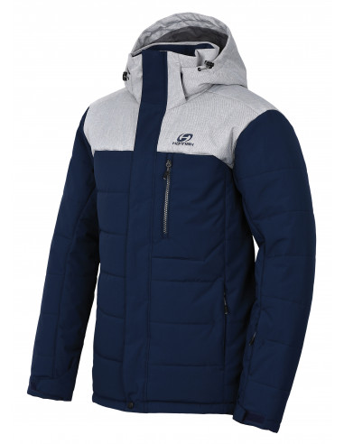Mens snowsport jacket MEDWINE dress blues/light gray mel