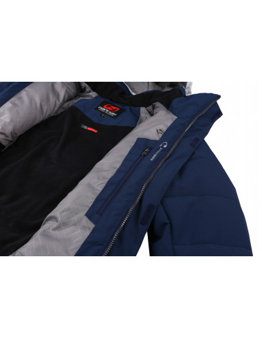 Mens snowsport jacket MEDWINE dress blues/light gray mel