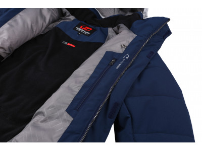 Mens snowsport jacket MEDWINE dress blues/light gray mel