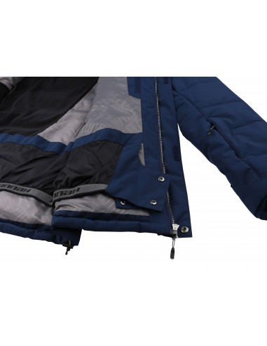 Mens snowsport jacket MEDWINE dress blues/light gray mel