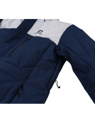 Mens snowsport jacket MEDWINE dress blues/light gray mel