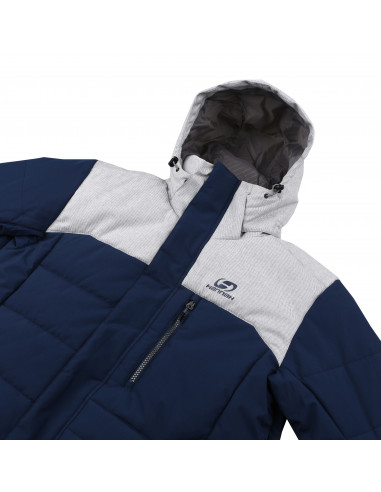 Mens snowsport jacket MEDWINE dress blues/light gray mel