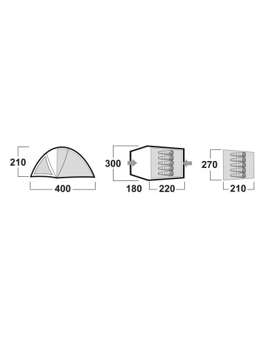 Family tent BIGLESS 5 green 2020