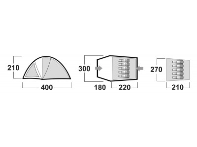 Family tent BIGLESS 5 green 2020